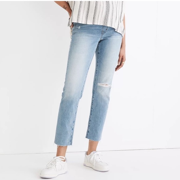 Madewell Maternity Over-the-Belly Perfect Vintage Jeans in Coney Wash Size 26 - Picture 3 of 12